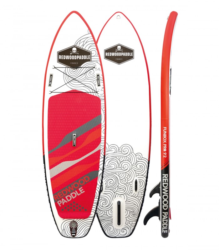 Funbox Pro 9′2 Classic Red - Prancha Stand Up Paddle Surf  Redwoodpaddle woven dupla camada