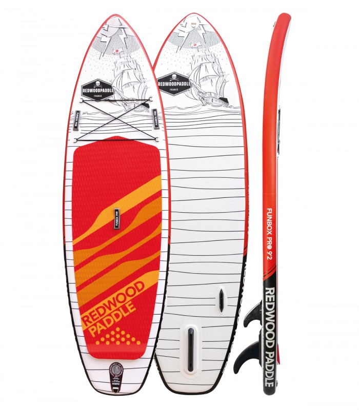 Funbox Pro 9′2 Classic Red prancha Stand up paddle surf redwoodpaddle caveira skull