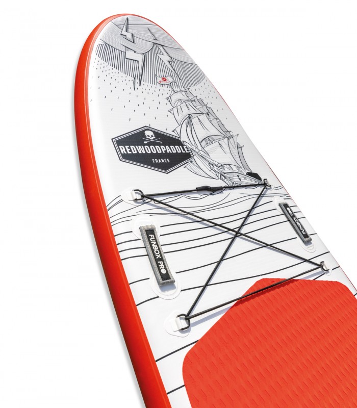 Funbox Pro 10' Classic Red Prancha Stand up paddle surf redwoodpaddle caveira  skull
