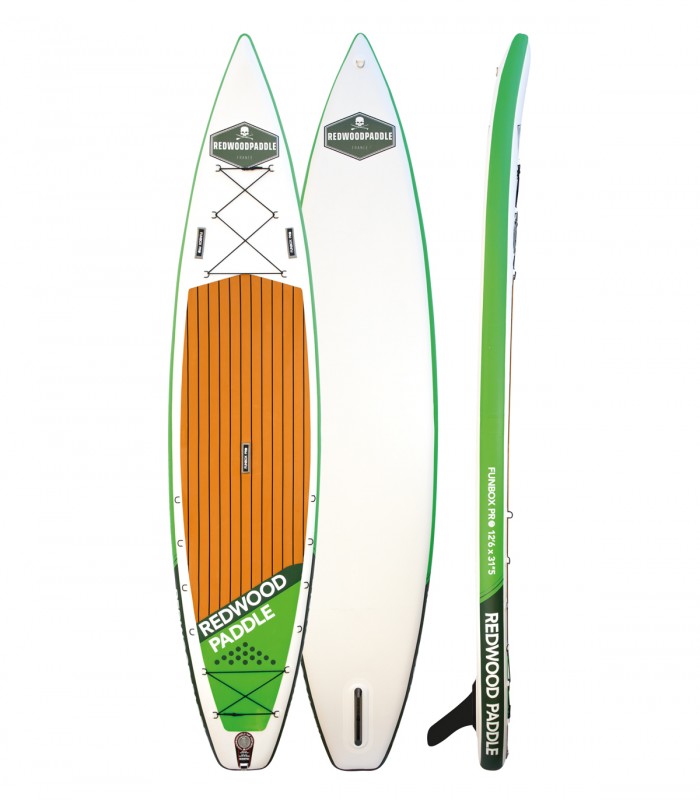 Funbox Pro Explorer 12′6 x 31 1/2 Prancha Stand Up Paddle Surf  Redwoodpaddle woven dupla camada