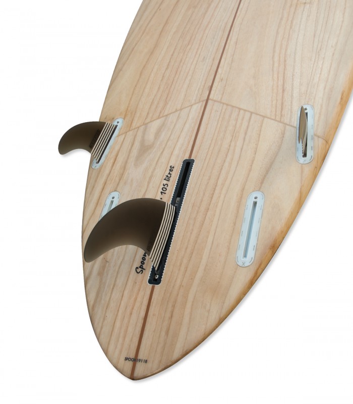 Spoon Natural Wood - Prancha Stand Up Paddle Surf Redwoodpaddle madeira natural caveira skull