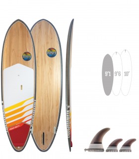 Phenix Pro 9′1 Carbon Wood - Prancha Stand Up Paddle Surf Redwoodpaddle madeira natural paulownia