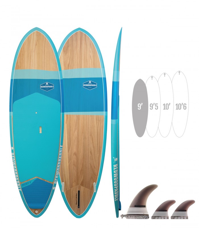 Phenix Color - Prancha Stand Up Paddle Surf Redwoodpaddle madeira natural paulownia