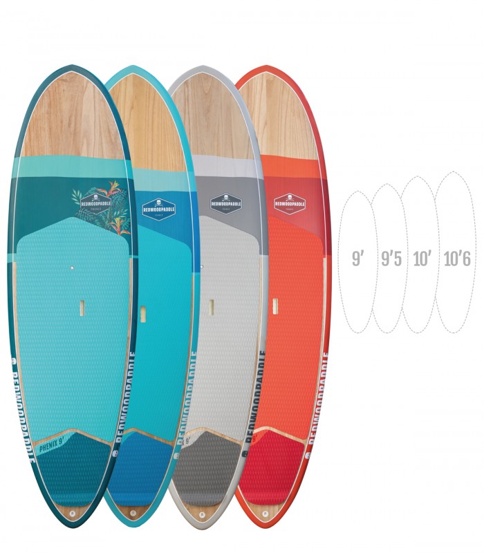 Phenix Color - Prancha Stand Up Paddle Surf Redwoodpaddle madeira natural paulownia caveira skull