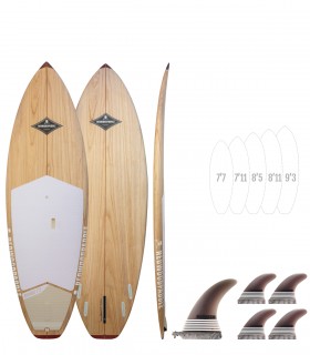 Source Natural Wood Limited Edition - Prancha Stand Up Paddle Surf Redwoodpaddle madeira natural paulownia caveira skull