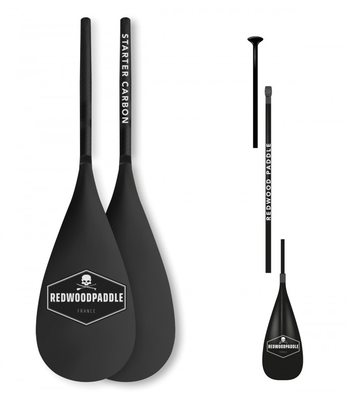 Starter Ajustable 3 Peças Carbono - Pagaia Stand Up Paddle Surf SUP