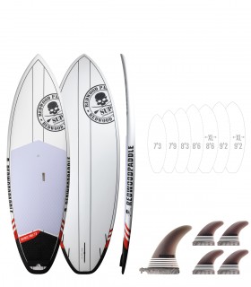 SOURCE PRO Pvc /Carbon Prancha Stand Up Paddle Surf Redwoodpaddle 100% Carbono caveira skull