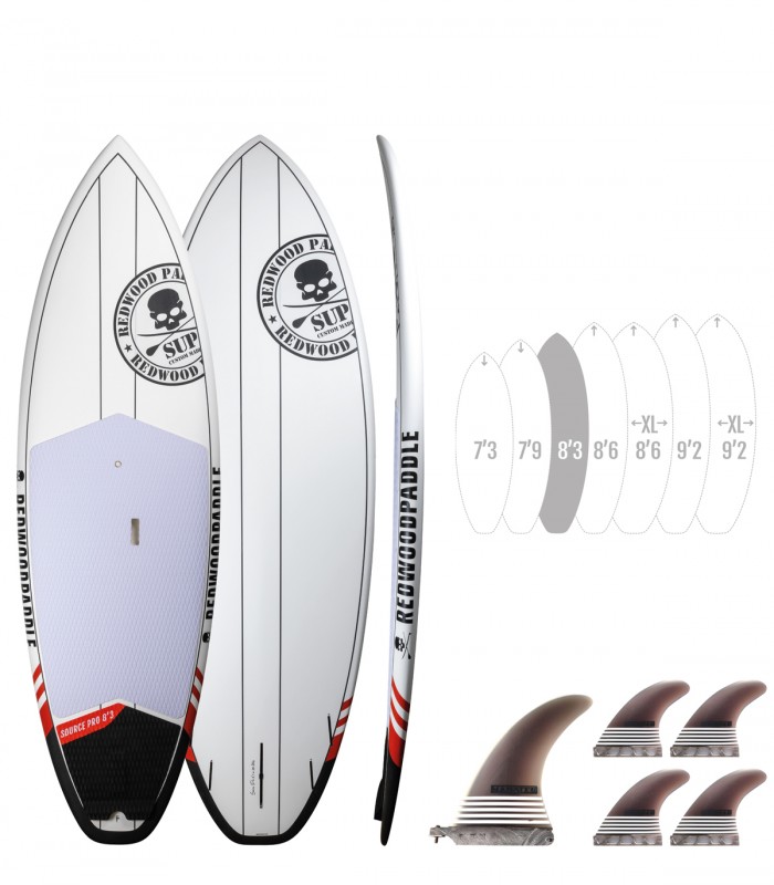 SOURCE PRO Pvc /Carbon Prancha Stand Up Paddle Surf Redwoodpaddle 100% Carbono caveira skull