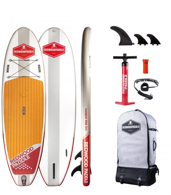 Prancha Stand Up Paddle Surf  Hinchable Funbox Pro 10'6 Wind Sup Redwoodpaddle Caveira skull