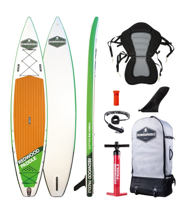 Funbox Pro Explorer 12′6 x 31 1/2 Prancha Stand Up Paddle Surf  Redwoodpaddle woven dupla camada kayak caveira skull
