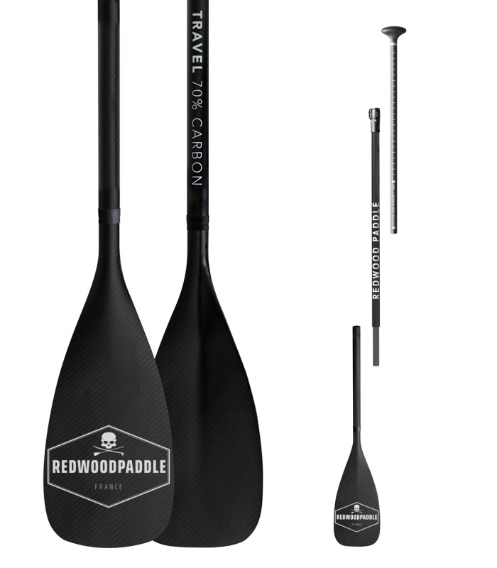 Travel Ajustável 3 Peças Black - Pagaia Stand Up Paddle Surf SUP