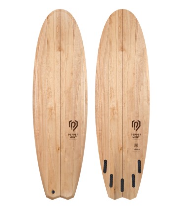 Tabla de surf en madeira natural Peppermint Surfboards Diamond Fish 5'8 Timber