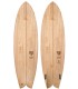 Prancha de surf en madeira natural Peppermint Surfboards Classic Fish 6'6" Timber