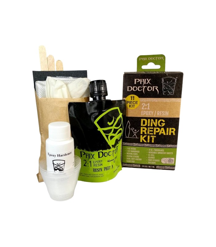 Phix Doctor Epoxy 4 oz 11 piezas - Kit Reparación tabla SUP & Surf