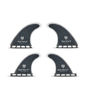 Quilhas Quad Black Pepper M 4'72 + S 4'22  - Prancha Surf