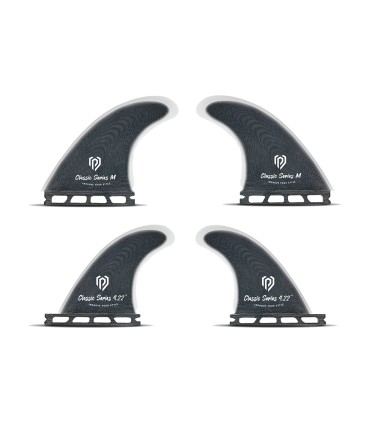 Quilhas Quad Black Pepper M 4'72 + S 4'22  - Prancha Surf