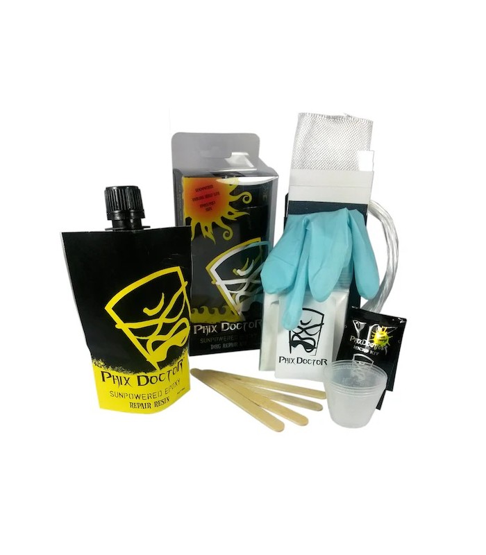 Phix Doctor Epoxy Polyester 4 oz 11 piezas - Kit Reparación prancha SUP & Surf