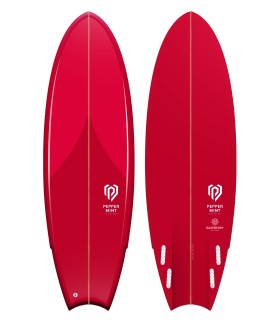 Prancha de surf en resina tintatda Peppermint Surfboards Half Moon 5'11 Raspberry