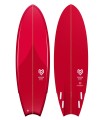 Prancha de surf en resina tintatda Peppermint Surfboards Half Moon 5'11 Raspberry