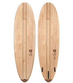 Prancha de surf en madeira natural Peppermint Surfboards Munchy 6'8 Timber