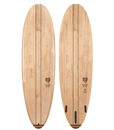 Prancha de surf en madeira natural Peppermint Surfboards Munchy 6'8 Timber