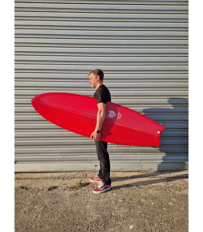 Peppermint Half Moon 5'11 Raspberry - Surf Resina Tintada