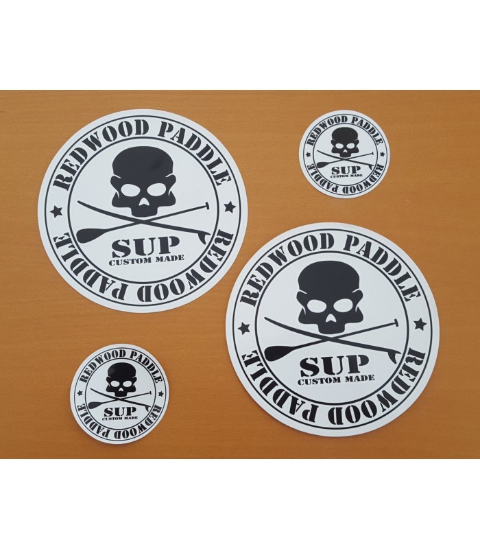 Stickers Pack Medium - Prancha Stand Up Paddle Surf SUP Redwoodpaddle caveira skull