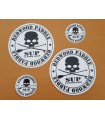 Stickers Pack Medium - Prancha Stand Up Paddle Surf SUP Redwoodpaddle caveira skull