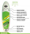 Funbox Pro 10′ Green - Prancha Stand Up Paddle Surf Redwoodpaddle